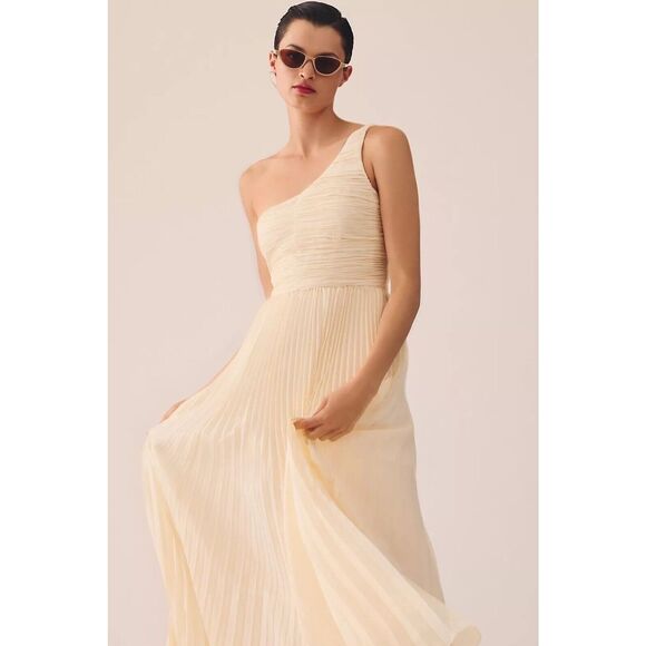 Anthropologie Dresses & Skirts - New Anthropologie Forever That Girl One-Shoulder Pleated Dress Size Small